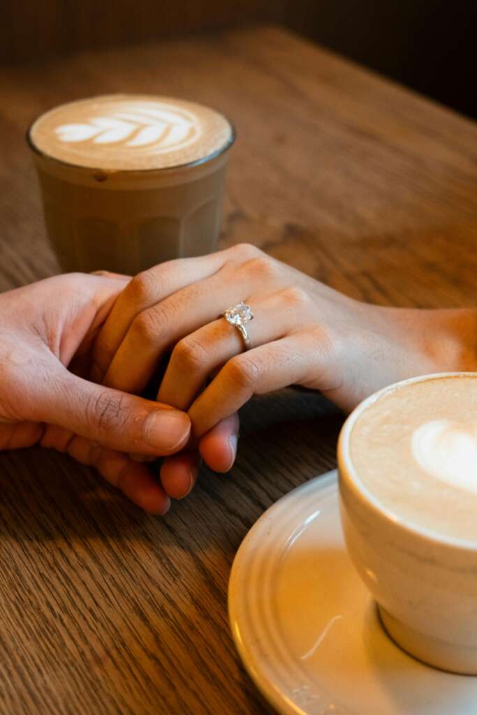 pexels-photo-30318143-30318143 A romantic moment between a couple holding hands over coffee in a Vancouver café.